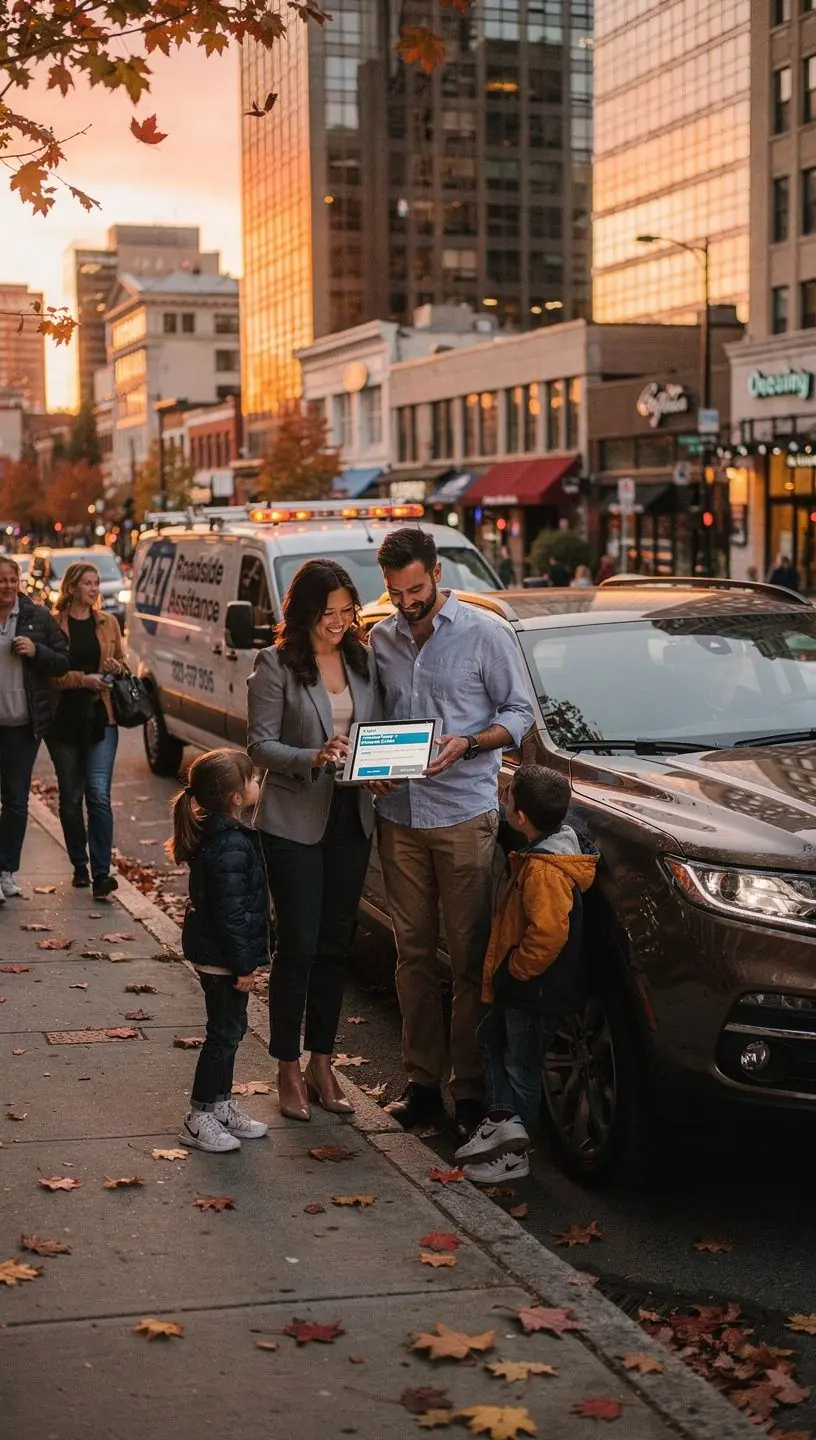 Изображение автомобиля, окруженного символами защиты и безопасности, символизирующими надежные страховые планы.